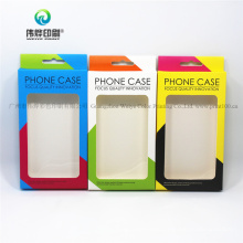 Custom Promotion Colorful Mobile Phone Case PVC Window Printing Packaging Box